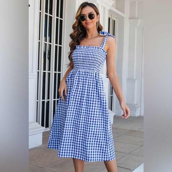 Checkered Charm Plaid Cami Dress - Picture 4 of 4